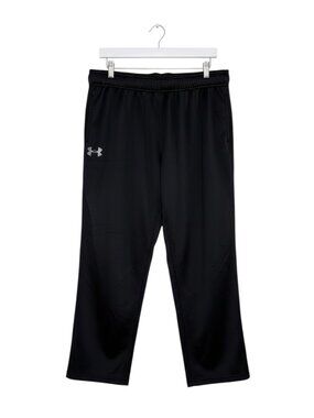 Under Armour Loose Fleece Sweat Pants Straight Leg Men Logo Black XL